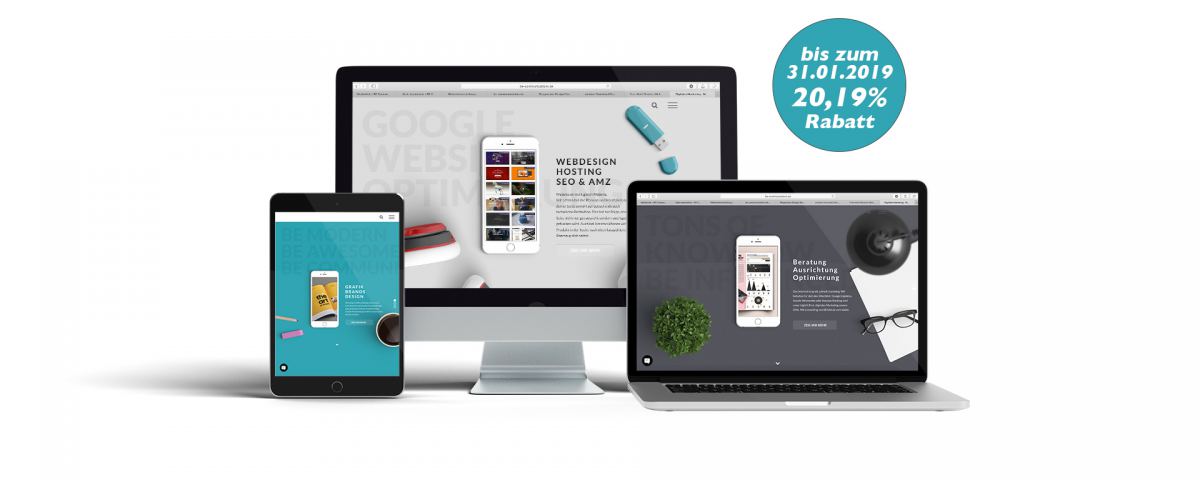 Neujahrsrabatt Webdesign Responsive Webseite erstellen lassen Homepage erstellen lassen